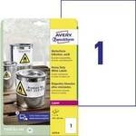Avery-Zweckform L4775-8 Folien-Etiketten 210 x 297 mm Polyester-Folie Wei&szlig; 8 St.