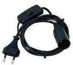 Eurolite 51100665 Lampenfassung E14 230 V 60 W mit Eurostecker, mit Wippschalter