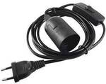 Eurolite 51100666 Lampenfassung E27 230 V 60 W mit Eurostecker, mit Wippschalter