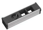 Bachmann 912.002 Steckdosenleiste ohne Schalter Aluminium, Schwarz Schutzkontakt