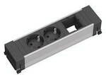 Bachmann 916.000 Steckdosenleiste ohne Schalter Aluminium, Schwarz Schutzkontakt