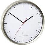 TFA Dostmann 60.3521.02 Funk Wanduhr 30.5 cm x 48 mm Edelstahl (geb&uuml;rstet)