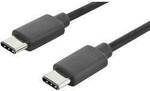 Digitus USB-Kabel USB 2.0 USB-C&reg; Stecker, USB-C&reg; Stecker 1.80 m Schwarz Rund,