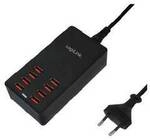 LogiLink PA0140 USB Ladestation 44 W 8x USB-A Schwarz Innenbereich Auto-Detect