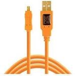 Tether Tools USB-Kabel USB 2.0 USB-Mini-B Stecker, USB-A Stecker 4.60 m Orange...