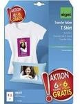 Sigel T1156 T-Shirt-Transferfolie 197 g/m&sup2; 12 Blatt