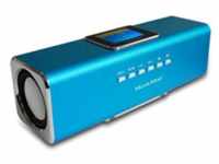 Music Man MA Display blau Mini Lautsprecher AUX, FM Radio, SD, tragbar, USB Blau