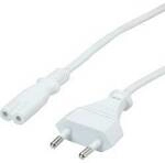 VALUE Netzkabel Euro-Flachstecker auf C7, 2polig, wei&szlig;, 1,8 m 19.99.2095