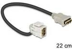 Delock HDMI Anschlusskabel HDMI-A Buchse 0.3 m Wei&szlig;, Schwarz 86326 vergoldete