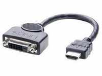 LINDY HDMI / DVI Adapterkabel HDMI-A Stecker, DVI-D 24+1pol. Buchse 0.20 m Schwarz