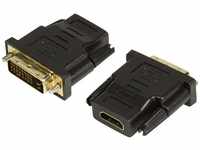 LOGILINK AH0001, LogiLink AH0001 HDMI / DVI Adapter [1x HDMI-Buchse - 1x DVI-Stecker