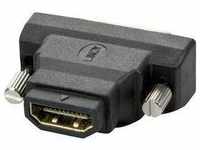 LINDY 41228 HDMI / DVI Adapter [1x HDMI-Buchse - 1x DVI-Stecker 18+1pol.] Schwarz 0 m