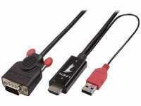 LINDY HDMI / VGA Adapterkabel HDMI-A Stecker, VGA 15pol. Stecker 2.00 m Schwarz 41456