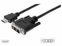 Digitus HDMI / DVI Adapterkabel HDMI-A Stecker, DVI-D 18+1pol. Stecker 5.00 m Schwarz
