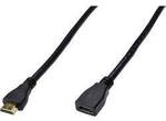 Digitus HDMI Verl&auml;ngerungskabel HDMI-A Stecker, HDMI-A Buchse 3.00 m Schwarz