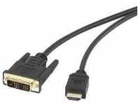 Renkforce DVI / HDMI Adapterkabel DVI-D 18+1pol. Stecker, HDMI-A Stecker 5.00 m