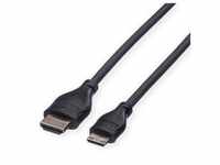 ROLINE HDMI High Speed Kabel mit Ethernet, HDMI ST - Mini HDMI ST, 2 m 11.04.5580