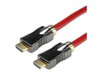 Roline HDMI Anschlusskabel HDMI-A Stecker, HDMI-A Stecker 3.00 m Rot (klar)