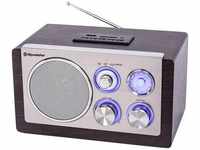 ROADSTAR HRA-1345N, Roadstar HRA-1345N Küchenradio UKW, MW SD, AUX, USB Holz, Silber