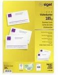 Sigel DP830 Bedruckbare Visitenkarten, microperforiert 85 x 55 mm Hochwei&szlig; 150 St.
