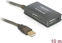DELOCK 82748, Delock 82748 USB-Hub 4 Port USB-A, DC-Buchse 3.5 mm USB 2.0 480 MBit/s