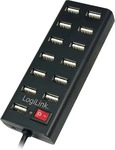 LOGILINK UA0126, LogiLink UA0126 USB-Hub 13 Port USB-A USB 2.0 480 MBit/s Schwarz
