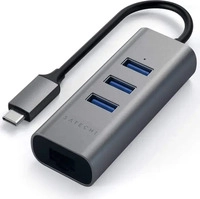 SATECHI ST-TC2N1USB31AM, Satechi ST-TC2N1USB31AM USB-Hub 3 Port USB-A, RJ45 USB 3.0 5