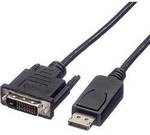 ROLINE DisplayPort Kabel DP ST - DVI ST, schwarz, 2 m 11.04.5610