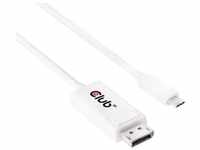 club3D USB-C® / DisplayPort Adapterkabel USB-C® Stecker, DisplayPort Stecker 1.20 m