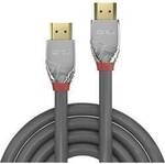 LINDY HDMI Anschlusskabel HDMI-A Stecker, HDMI-A Stecker 7.50 m Grau 37875 4K UHD