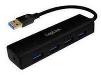 LogiLink UA0295 4 Port USB 3.2 Gen 1-Hub (USB 3.0) Schwarz