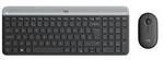Logitech Slim Combo M Kabellos Tastatur, Maus-Set Belgisch, AZERTY Graphit 920-009194