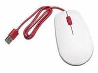 Raspberry Pi® Maus USB Optisch Weiß, Rot 3 Tasten rb-maus01w