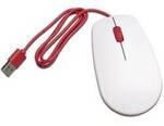 Raspberry Pi&reg; Mouse Maus USB Optisch Wei&szlig;, Rot 3 Tasten USB-Anschluss SC0442