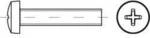 TOOLCRAFT TO-5430498 Linsenzylinderschrauben M6 40 mm Kreuzschlitz Phillips 500 St.