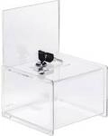 Sigel Aktionsbox mit Einwurf, Schloss VA151 Transparent (B x H x T) 15 x 15 x 21.2 cm