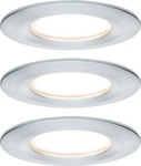 PAULMANN 93462, Paulmann Nova Bad-Einbauleuchte 3er Set LED LED 18 W IP44 Aluminium