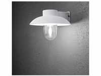 Konstsmide Mani 415-250 Außenwandleuchte Energiesparlampe, LED E27 60 W Weiß