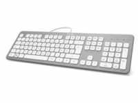 hama 00182651 Tastatur KC-700, Silber/Weiß