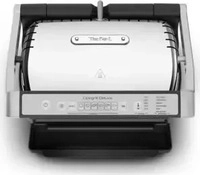 TEFAL GC707D, Tefal GC707D Elektro Kontaktgrill Edelstahl, Schwarz