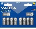 Varta LITHIUM Cylindr. CR123A Bli10 Fotobatterie CR123A Lithium 1430 mAh 3 V 10 St.