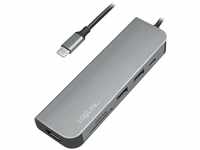 LogiLink UA0343 USB-C® (USB 3.2 Gen 2) Multiport Hub Aluminium
