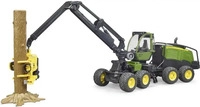 BRUDER 33112581, bruder Landwirtschafts Modell John Deere Harvester mit Baumstamm