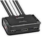 LINDY KVM-Umschalter KVM-Umschalter DisplayPort&reg; Maus, Tastatur 4096 x 2160 Pixel