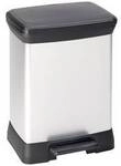 Curver DECO Bin 240642 M&uuml;lleimer 30 l (B x H x T) 390 x 510 x 290 mm Silber, Schwarz
