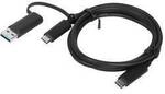 Lenovo USB-Kabel USB 3.2 Gen1 USB-A Stecker, USB-C&reg; Stecker 1.00 m Mehrfarbig