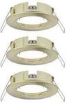 Paulmann 92483 EBL Choose Einbauring 3er Set 10 W Messing (geb&uuml;rstet)