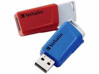 VERBATIM 49308, Verbatim V Store N CLICK USB-Stick 32 GB Rot, Blau 49308 USB 3.2 Gen