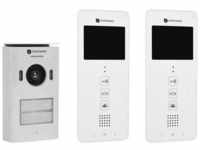 Smartwares DIC-22122 Video-Türsprechanlage 2-Draht Komplett-Set 2 Familienhaus Weiß