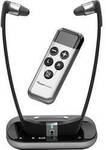 Amplicomms TV3500 In Ear Kopfh&ouml;rer Kabellos Stereo Schwarz, Silber Noise Cancelling